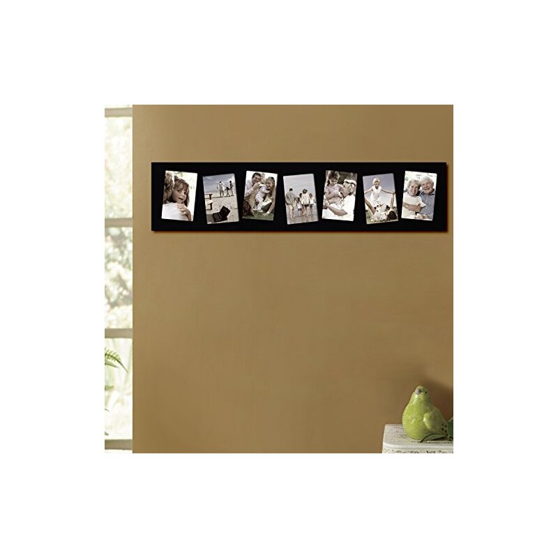 AdecoTrading 7 Photo Decorative Wood Wall Hanging Picture Frame